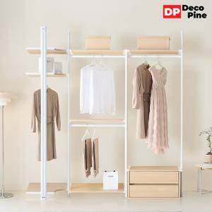데코파인 모노 시스템 행거 2200 ZA세트 코너장 옷장 2단서랍