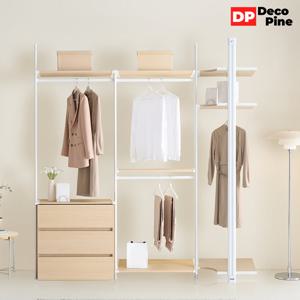 데코파인 피노 드레스룸 2200 ZB세트 코너장 옷장 3단 서랍장