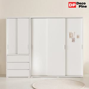 데코파인 그란 슬라이딩 2600 V세트 옷장 서랍옷장 안방 신혼부