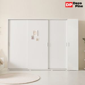 데코파인 그란 슬라이딩 2800 Y세트 옷장 선반장 안방 신혼부부