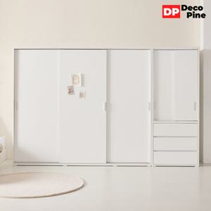 데코파인 그란 슬라이딩 3200 ZB세트 옷장 서랍옷장 안방 신혼부