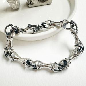스털링925실버 순은팔찌 엔틱본즈 체인팔찌P01