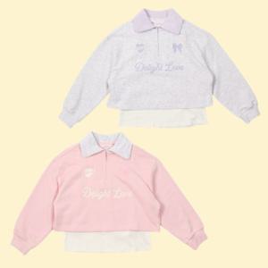 [로엠걸즈(아동)]카라 반집업 레이어드 스웨트티셔츠RGMA24W1C