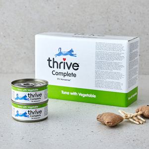 [12개세트] 쓰라이브 컴플리트 그레인프리 참치&야채 캔 75g 고양이 사료