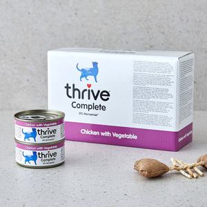 [12개세트] 쓰라이브 컴플리트 그레인프리 치킨&야채 캔 75g 고양이 사료