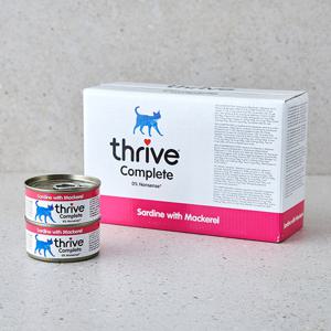 [12개세트] 쓰라이브 컴플리트 그레인프리 고등어&정어리 캔 75g 고양이 사료