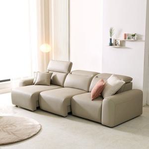 드뮤어 이지클린 가죽 모션 슬라이드 통방석 리클라이너소파 3인소파