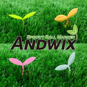 골프 앤드윅스 새싹 볼마커 자석 클립세트 4개