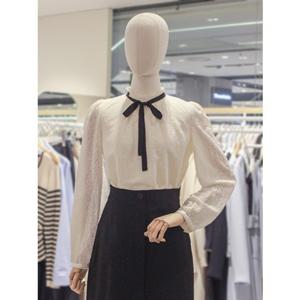 SOUP 숲 리본타이 반넥프릴 레이스 블라우스 (SB2LS30)