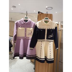 [베네통키즈]6 스티치포인트니트원피스 QAOP01511 25SS