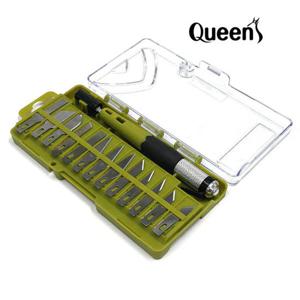 퀸즈공구 LED 정밀공예용 조각칼15P
