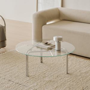 아르코 800 원형 유리 소파 거실테이블