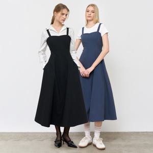 WOMAN 슬리브리스 플레어 롱 원피스 [2COL] / WBE1L15502