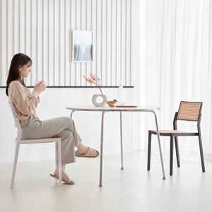 베스트리빙 미드센츄리 모던 원형 크롬 800 식탁 테이블 발리 2인 식탁세트