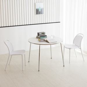 베스트리빙 미드센츄리 모던 원형 크롬 1000 식탁 테이블 마닐라 2인 식탁세트