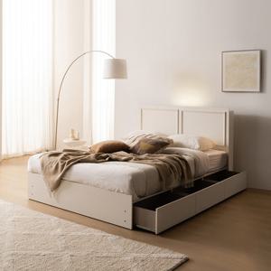 이노센트 블루밍 LED 호텔 수납 침대 Q＋본넬 매트리스 i105087