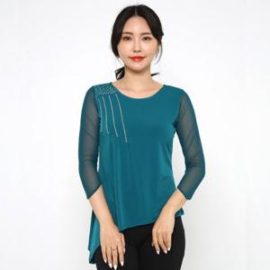 재즈스커트 LDT25200 사선보석티 용 라틴댄스 연습 테마 공연복