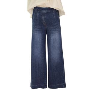 [포커스]다트 데님 통 팬츠 (FS5A3PT3084)