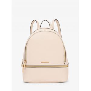 마이클코어스 레아 지퍼 페블 레더 백팩 미디엄 35S5GRAB2L2171 라이트 크림