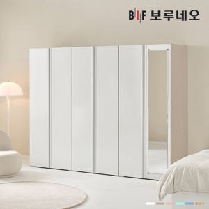 [착불] 보루네오 타키 2400 BB세트 장롱 장농 이불장 안방 작은방 원룸 거울 8자