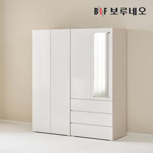 [착불] 보루네오 비컴 1600 L세트 장롱 장농 이불장 미니 아이 작은방 원룸 슬림 5자 6자