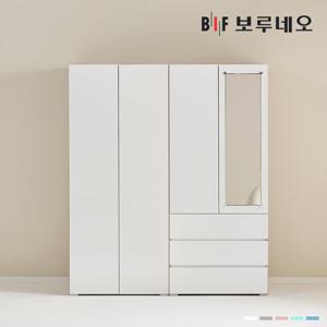 [착불] 보루네오 비긴 1600 L세트 옷장 이불장 미니 아이 작은방 원룸 슬림