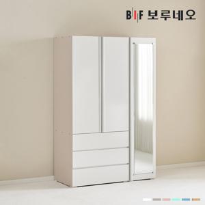 [착불] 보루네오 타키 1200 F세트 장롱 장농 이불장 미니 아이 작은방 원룸 슬림 서랍 거울 4자