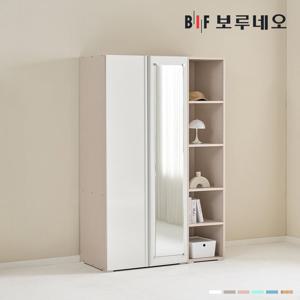 [착불] 보루네오 타키 1200 G세트 장롱 장농 이불장 미니 아이 작은방 원룸 슬림 거울 4자
