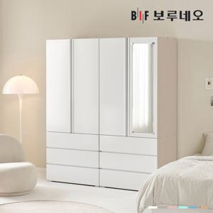 [착불] 보루네오 타키 1600 P세트 장롱 장농 이불장 안방 작은방 원룸 서랍 거울 6자 7자