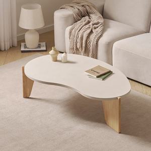 나무뜰 라토 E0자재 원목 비정형 거실 소파 테이블 1200 DWF090C