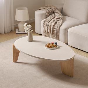 나무뜰 라토 E0자재 원목 라운드 거실 소파 테이블 1200 DWF089C