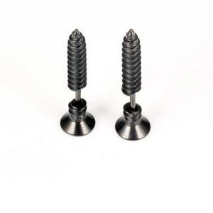 남성 펑크 나선형 스터트 귀걸이-블랙OC