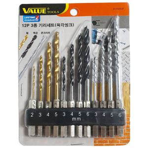 벨류 3종기리세트(12P 육각씽크) 비트세트 비트날