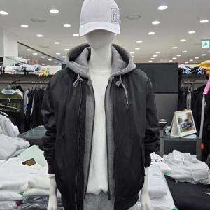 [써드케이](남녀공용)후드탈착 패딩 항공점퍼MP1JU015-블랙_CJ