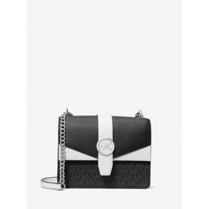 마이클코어스 그리니치 컬러 블록 크로스 바디 스몰 - MK 시그니처 35S5SGRC1B5 블랙 멀티