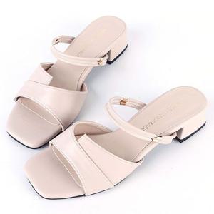 여자 뮬슈즈 스트랩 샌들 데일리 편한 구두 신발