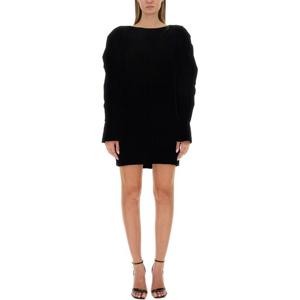 니나리치 슬림 핏 블랙 퍼프 미니 원피스 23ACRO028RA0044 U900