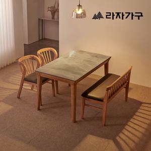 라자가구 데니스 양면세라믹 4인용 식탁세트 벤치형