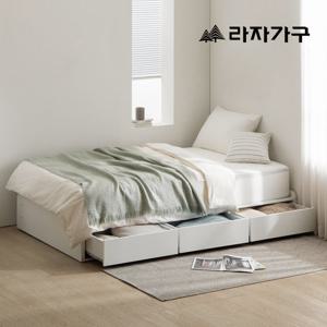 라자가구 케일린 원목 무헤드 통수납 원룸 침대 프레임 SS 슈퍼싱글