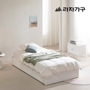 라자가구 베티 A형 서랍형 침대 프레임 SS + 큐원컴포트폼매트