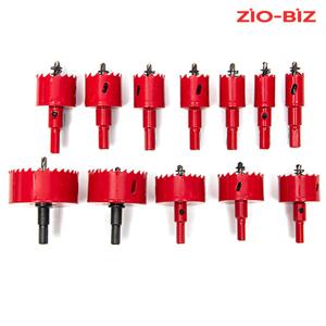 바이메탈 홀쏘 12종 세트/전동드릴용 홀커터 홀컷터 목재 철판 플라스틱 천공 타공 기리 보링 아바포함 목공홀쏘