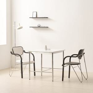 프리힐 카페 매장 실버 테이블 2인 4인 식탁 업소용 사각 800