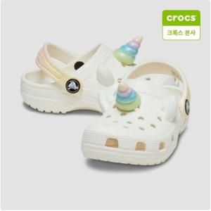 (크록스 본사) 클래식 아이엠 레인보우 유니콘 클로그 토들러 209701-0WV