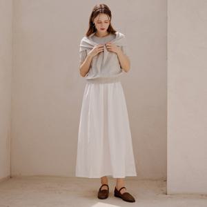 [포커스]라운드넥 바스락 레이어드 롱 원피스 PBBF5M1OP3000