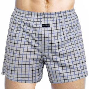 남자팬티 사각 트렁크 회색 체크패턴 면팬티 언더웨어