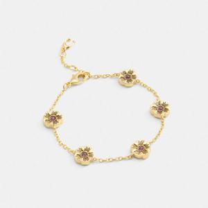 코치 티 로즈 스테이션 리니어 팔찌 CBB46-GLD 골드