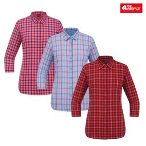 [레드페이스 본사] BS벤트체크7부우먼셔츠 REWFWSSBE051