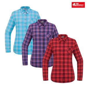 [레드페이스 본사] BS베이직체크우먼셔츠REWFWSSBE050