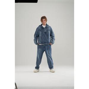 [서광모드]스판 워시드 데님오버핏 후디 아노락 컴스페이스