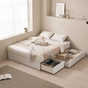 로사 빅 서랍 무헤드 킹사이즈 수납형 평상형 침대 프레임 퀸사이즈 겸용 K